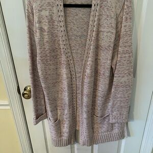 Women's Speckled Open-Front Cardigan
